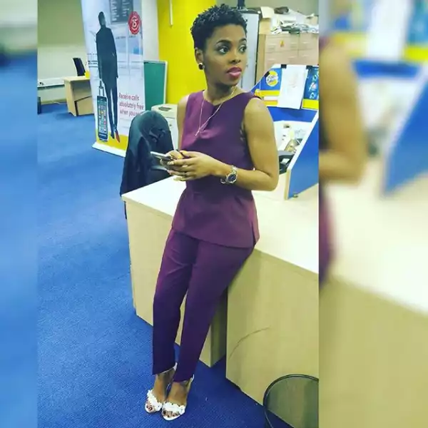 Photos: Chidinma Looks Gorgeous As She Attends A Meeting With MTN Officials